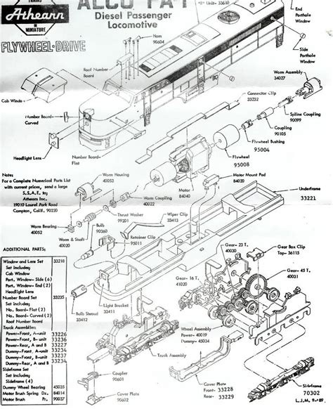 5" x 11. . Lionel parts list and exploded diagrams